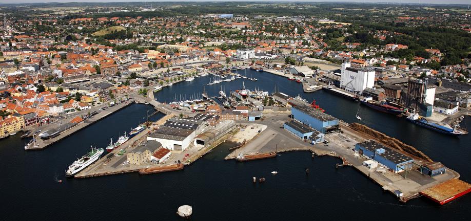 Havnen og Det Maritime Svendborg - Billede af Frederiksøen i Svendborg havn